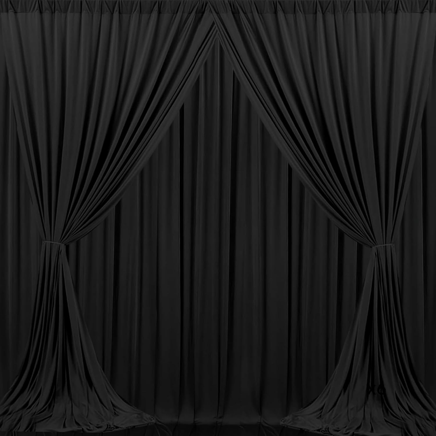 MEETSKY 6 Panels Black Backdrop Curtain for Stunning Events