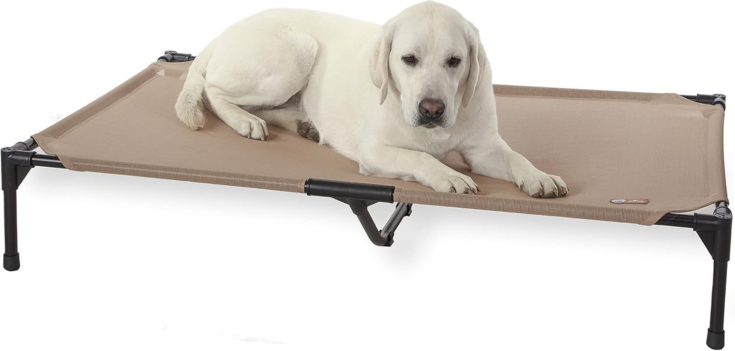 K&H Outdoor Elevated Dog Cot for Large Dogs - Extra-Large Tan