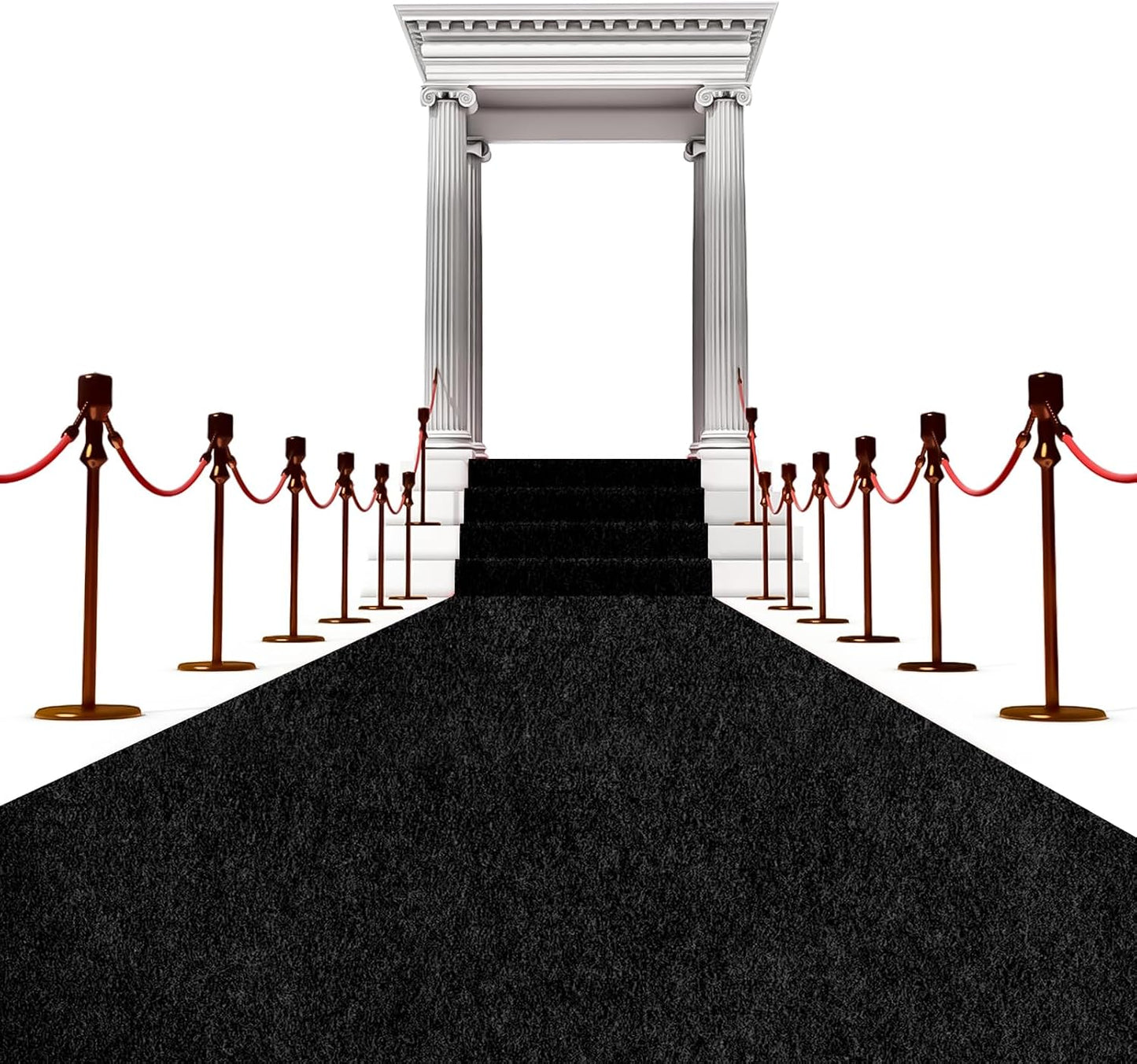 450 GSM Extra Thick Waterproof Black Carpet Runner for Events