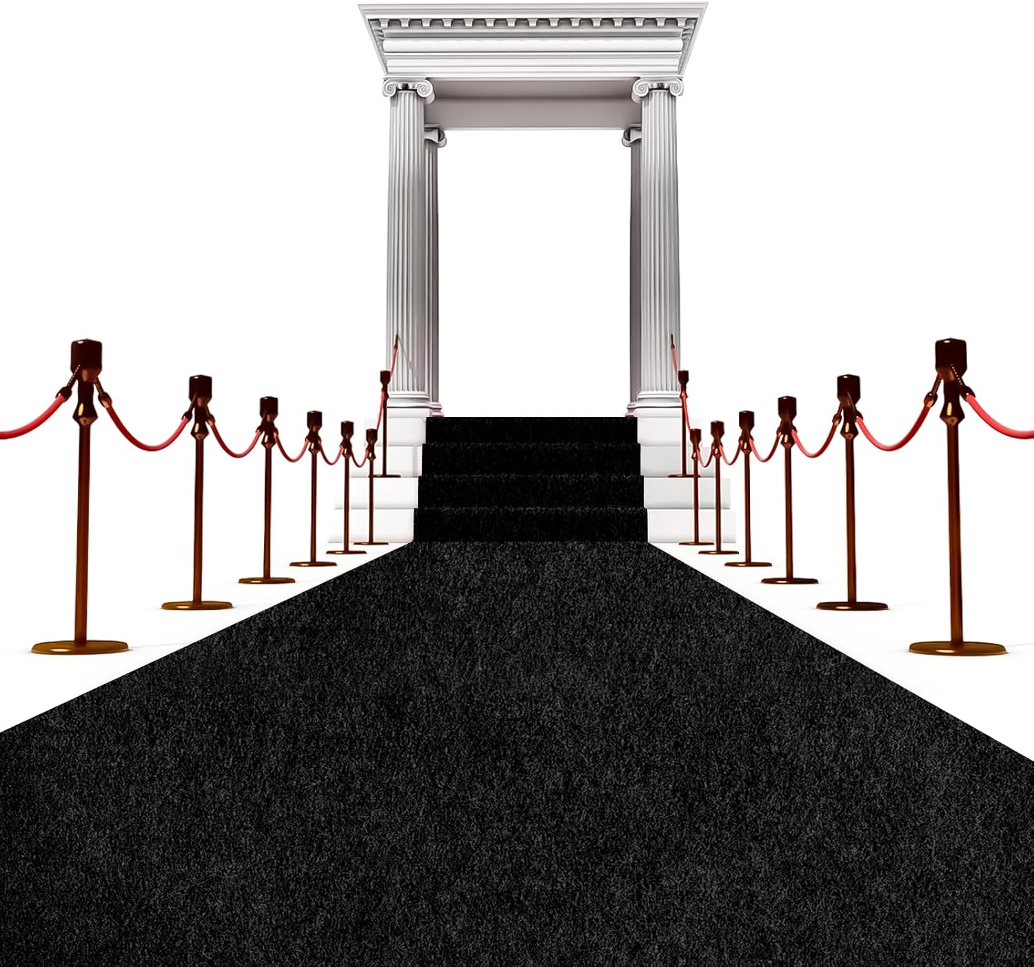 450 GSM Extra Thick Waterproof Black Carpet Runner for Events