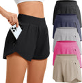 Women's High Waisted Athletic Running Shorts with Pockets - Quick-Dry