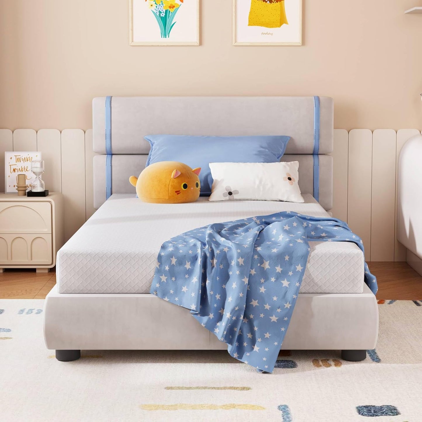 Twin XL Mattress 5 Inch Green Tea Memory Foam for Cool Sleep