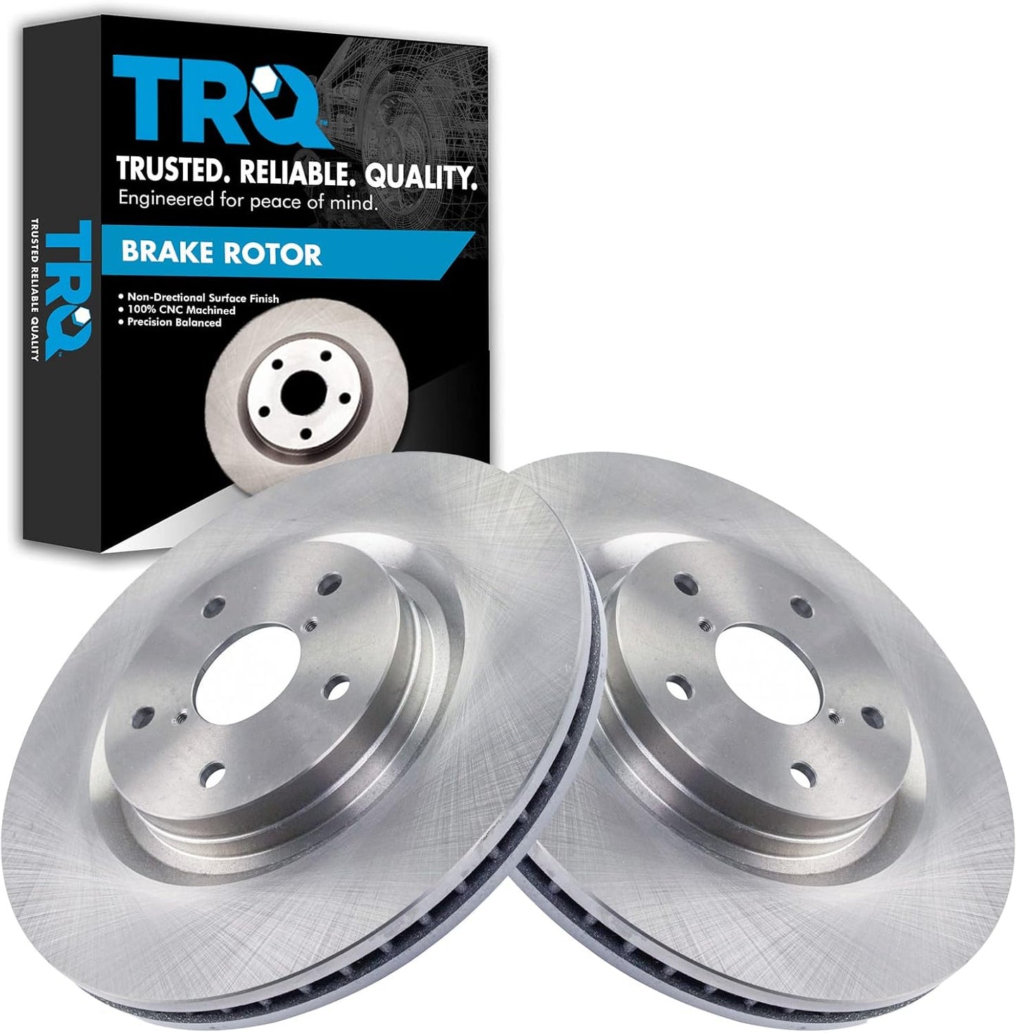 TRQ Front Brake Rotors Set Vented for 2019-2024 Subaru Forester