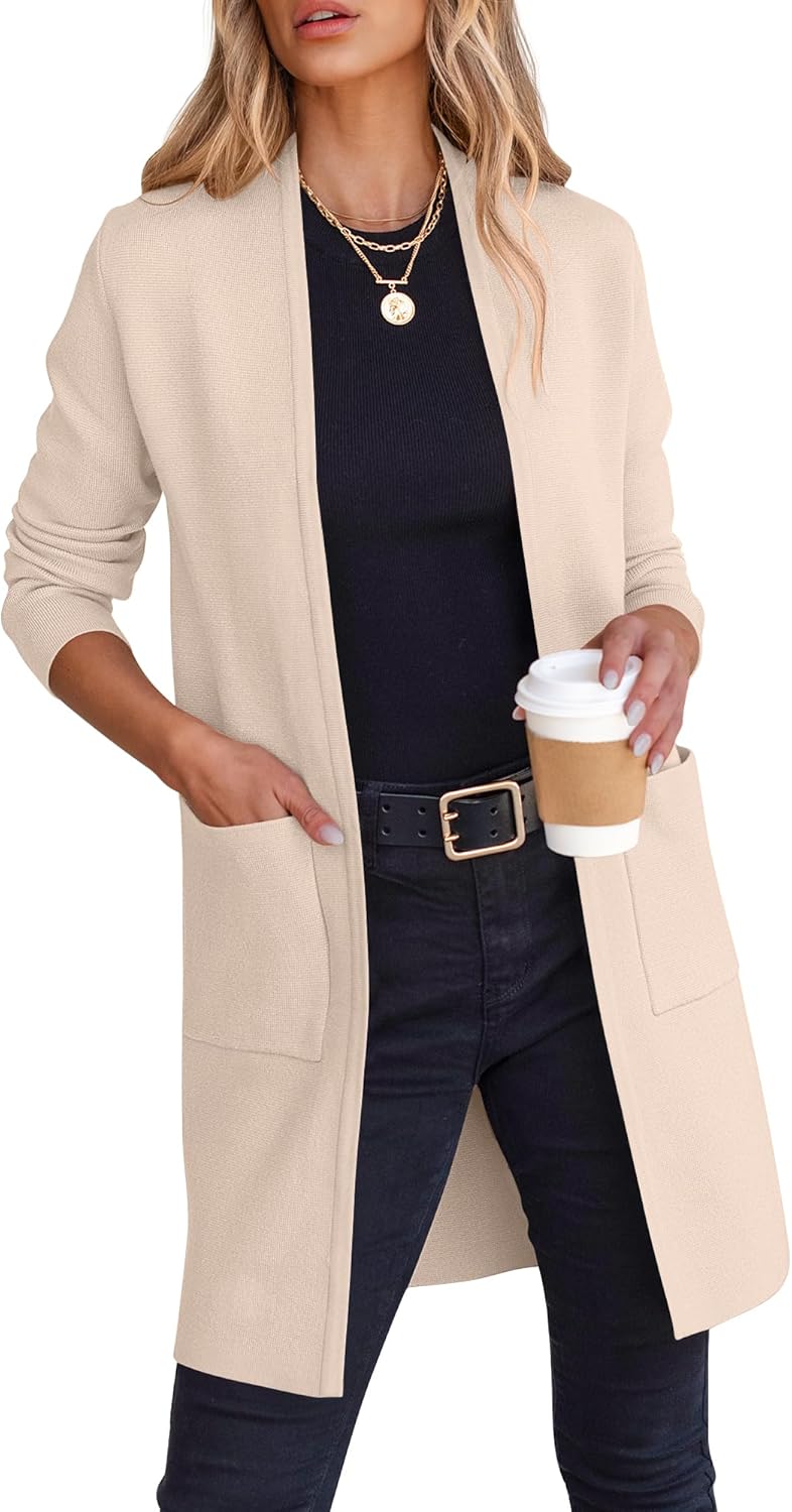 ANRABESS Cardigan Sweater for Women - Casual Fall Fashion
