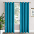 Peacock Blue Blackout Curtains for Living Room - Thermal Insulated