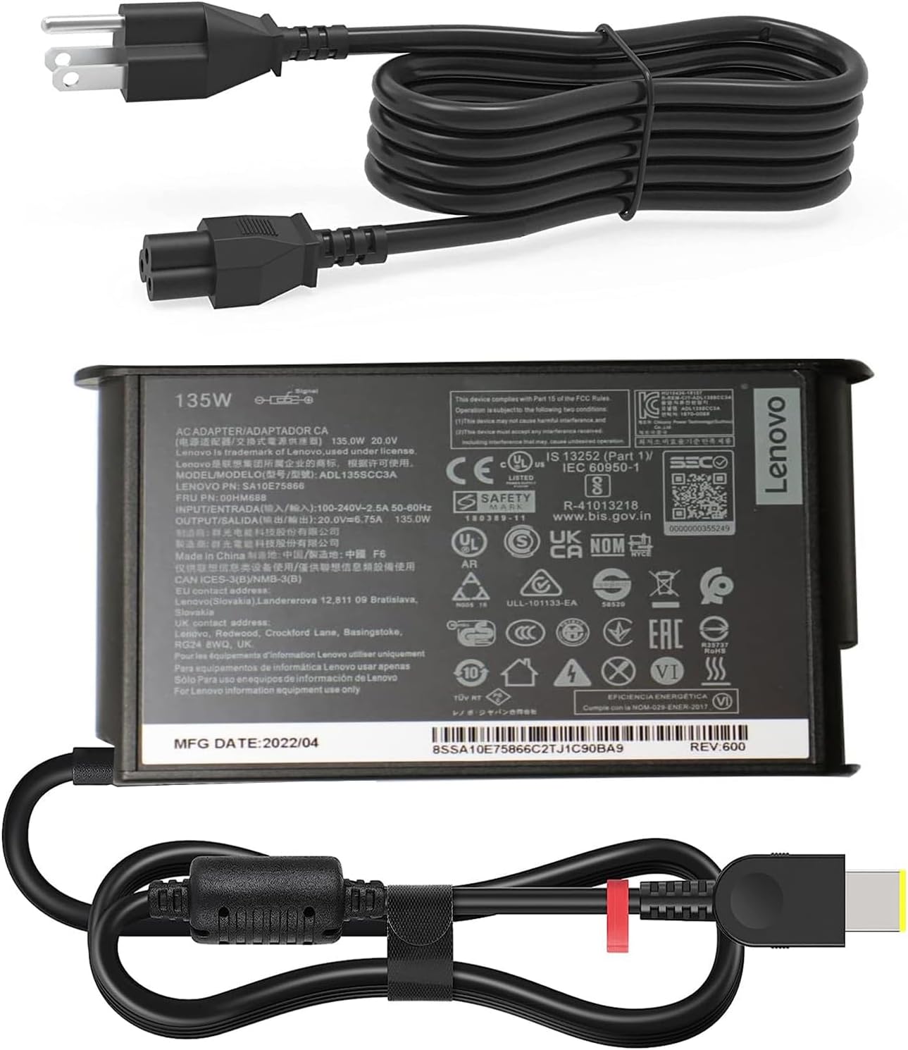 135W Lenovo ThinkPad Charger - Power Up Any Model!