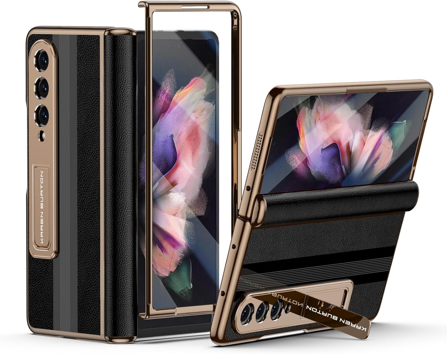 Luxury Genuine Leather Case for Samsung Galaxy Z Fold 3 Phone