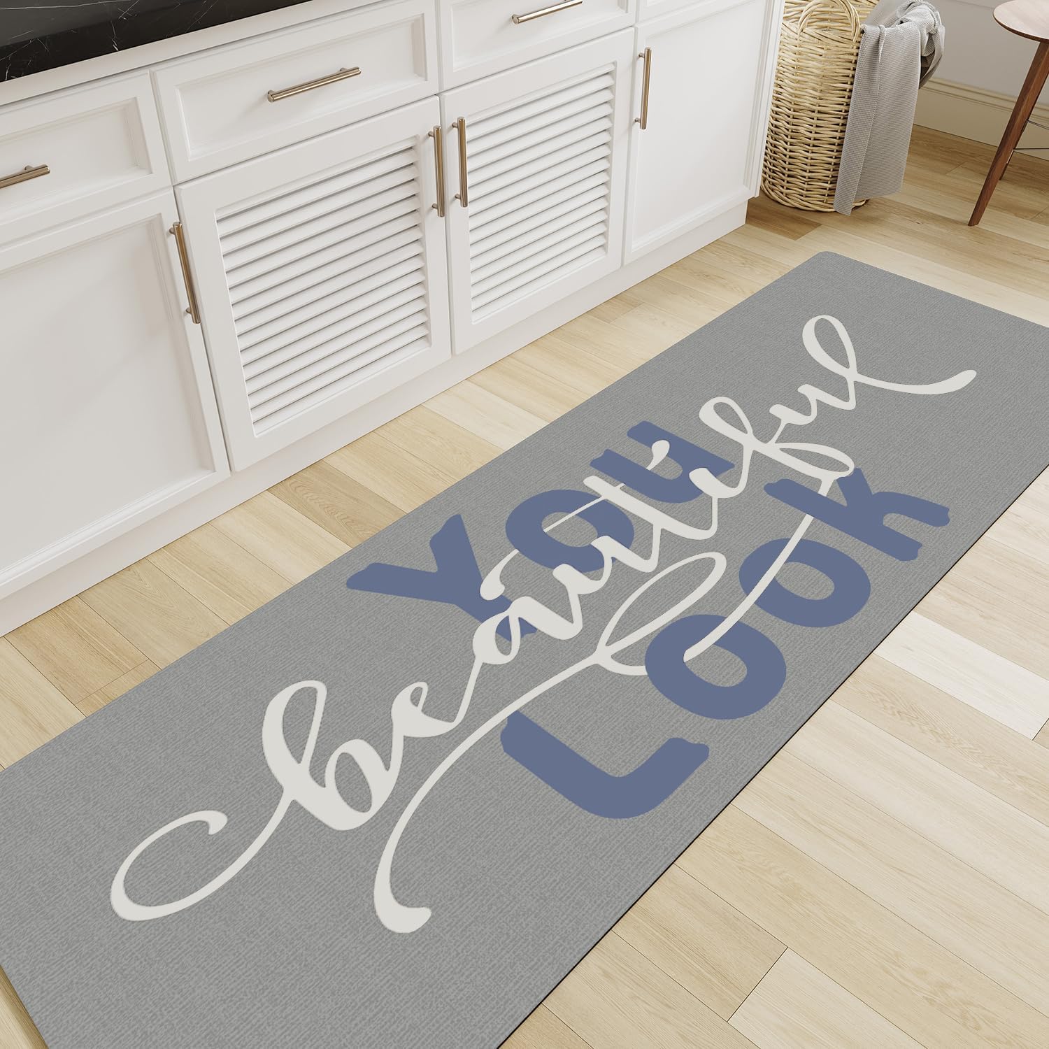 MontVoo Long Non Slip Bath Mat Rug - Super Absorbent & Quick Dry