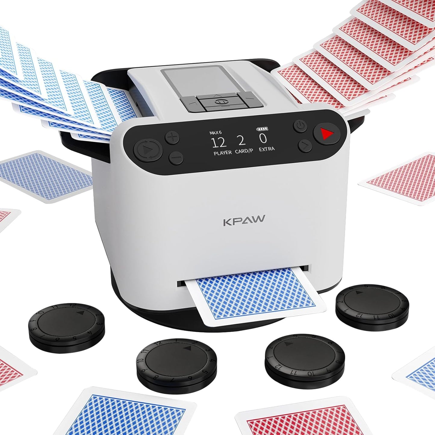 Automatic Card Shuffler and Dealer for 12 Players - KPAW