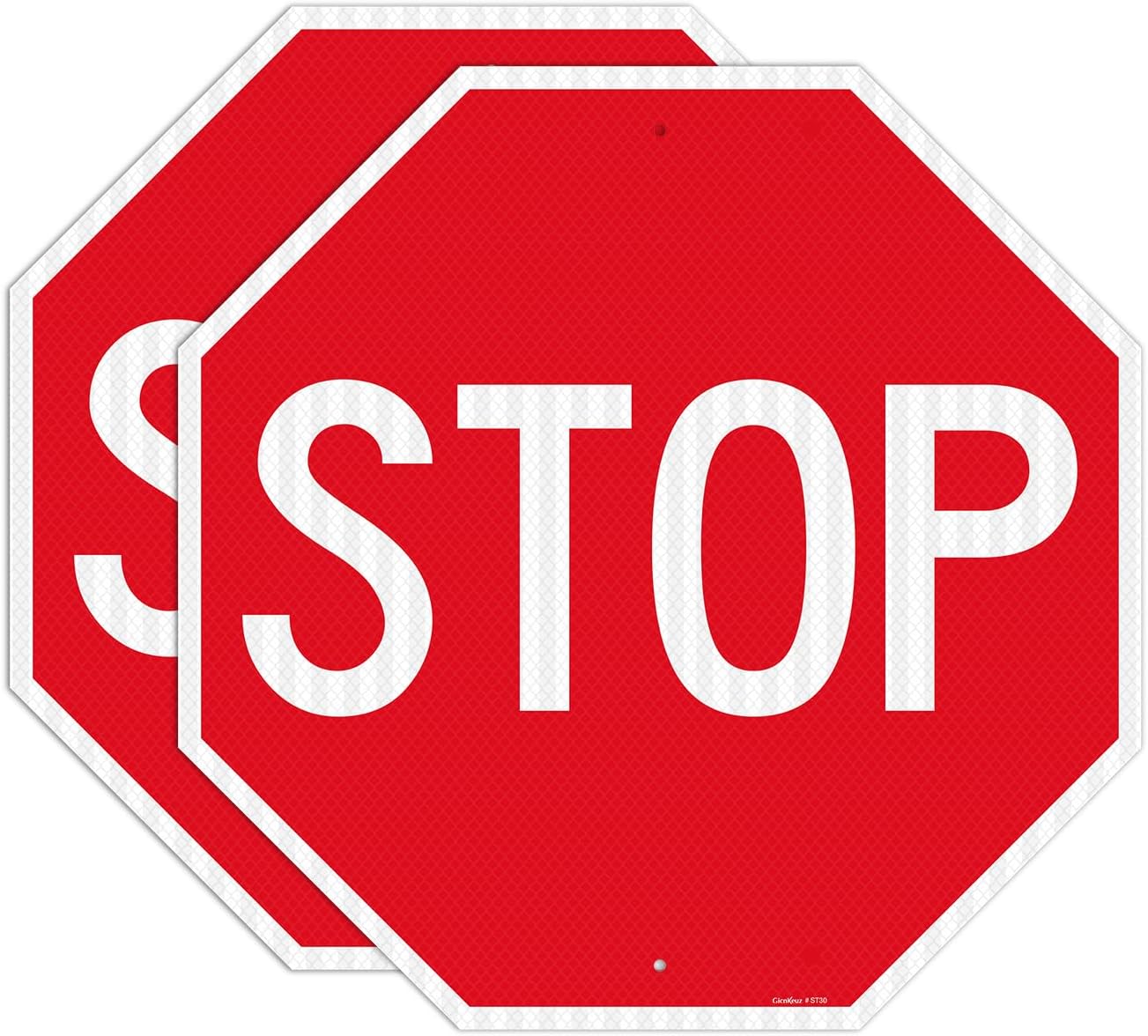 GicnKeuz Stop Signs Traffic Signs 30 x 30 Inches for Safety