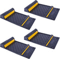 OrangeStar 4 Pack Parking Guide Mat - Durable PU Wheel Stopper Set