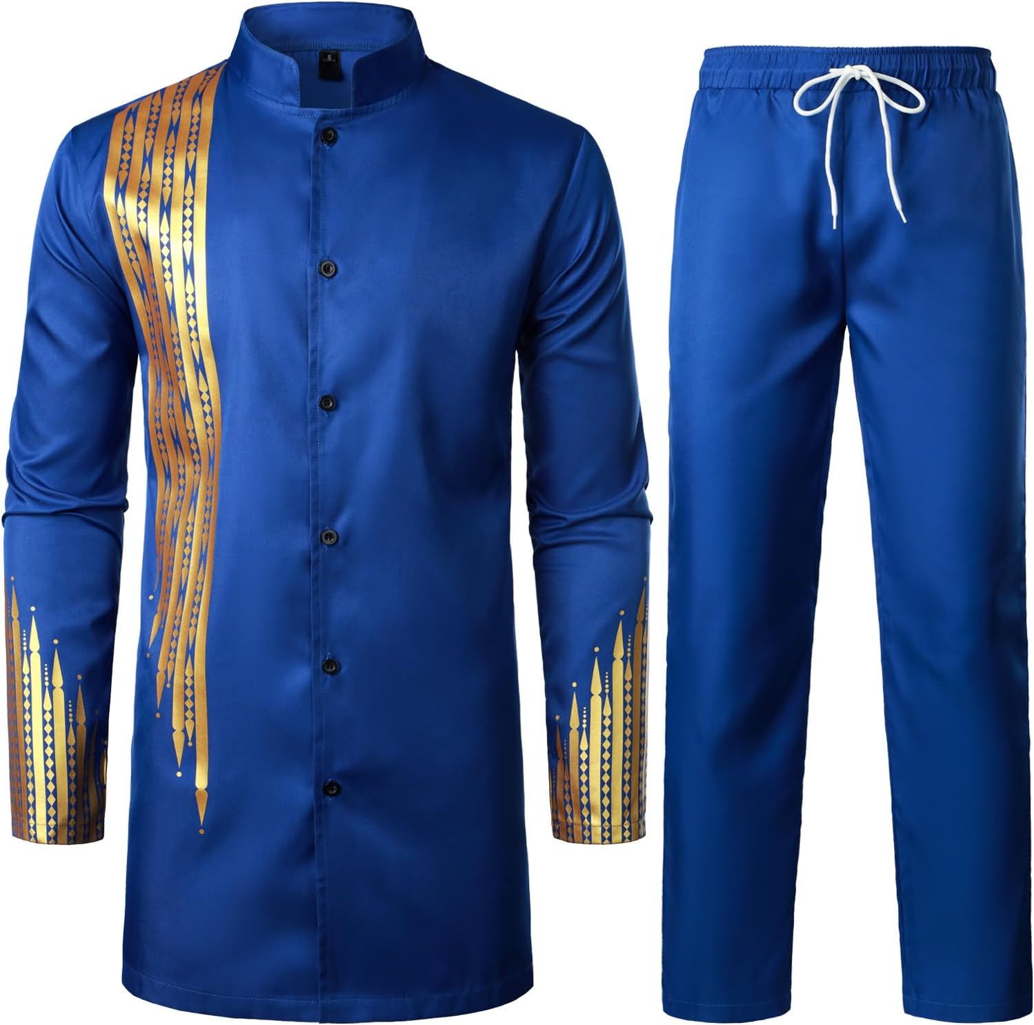 ZEROYAA Men's Traditional Suit: Stylish African Dashiki Outfit