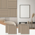 AKK-Stave Acoustic Wood Slat Wall Panels 23.6in x 23.6in - Stylish