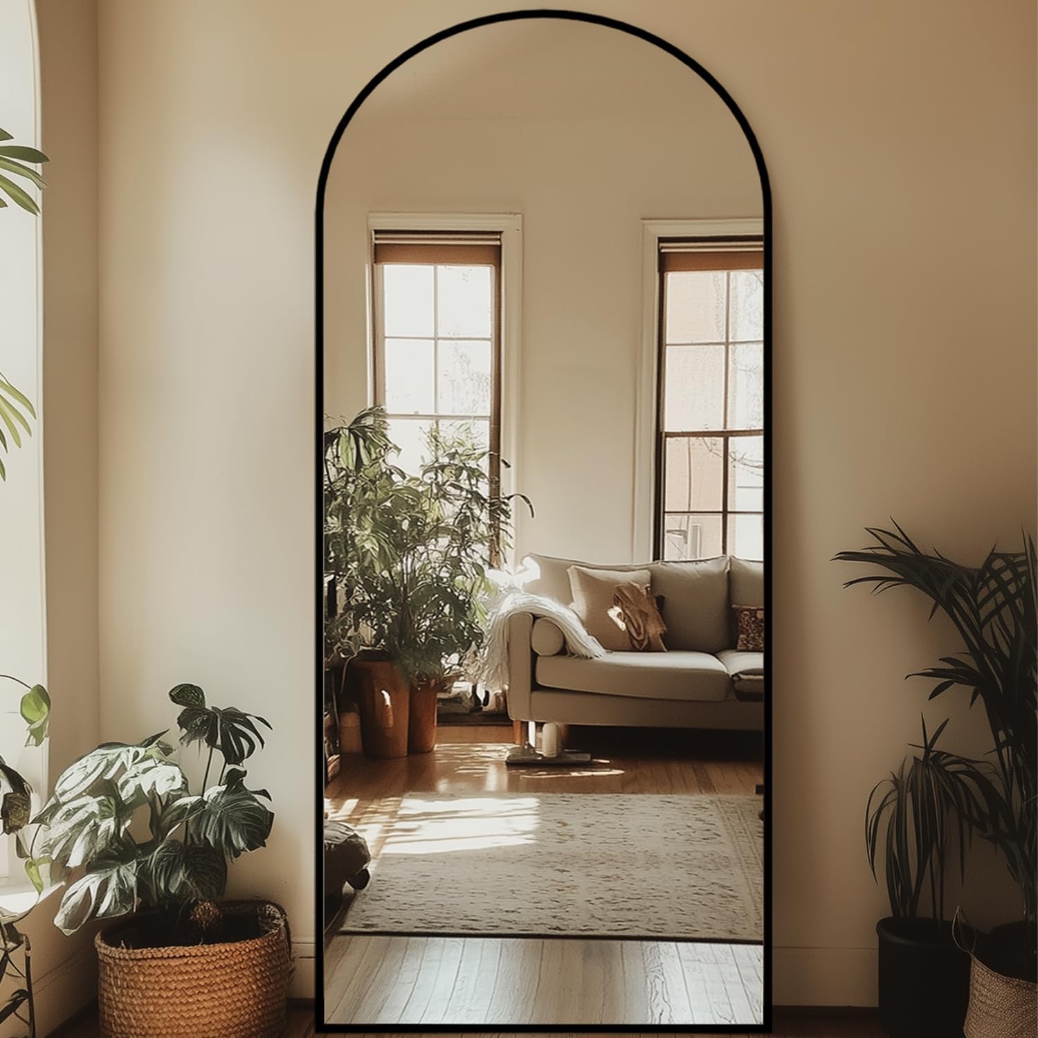 Full Length Mirror 71in x 32in Oversized Arched Design for Home