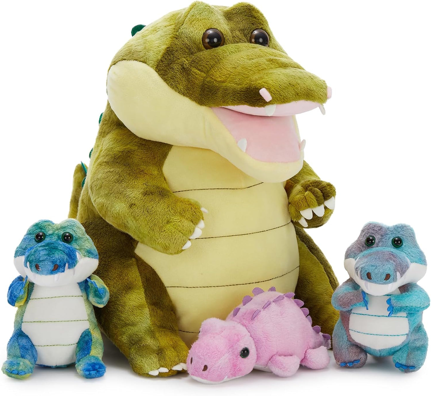 MorisMos Crocodile Stuffed Animal with 3 Baby Toys Inside