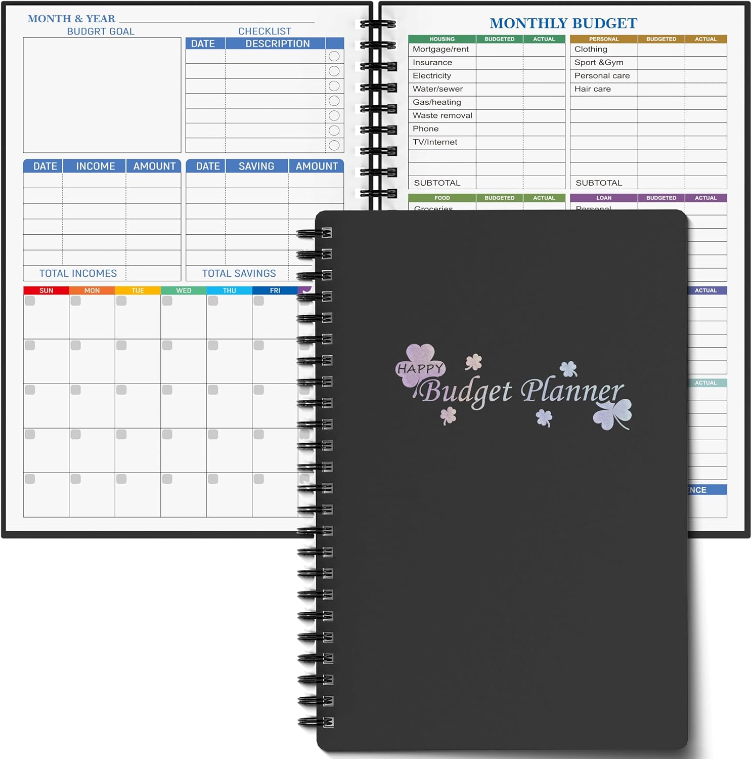 Effective Money Management Tool - Undated Finance Planner by Snootion