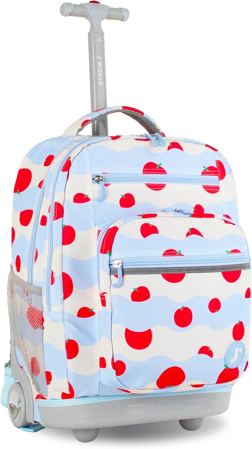 J World New York Sundance Rolling Backpack for Kids and Teens
