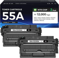 55A Toner Cartridge Black 2-Pack - High Yield Replacement for HP