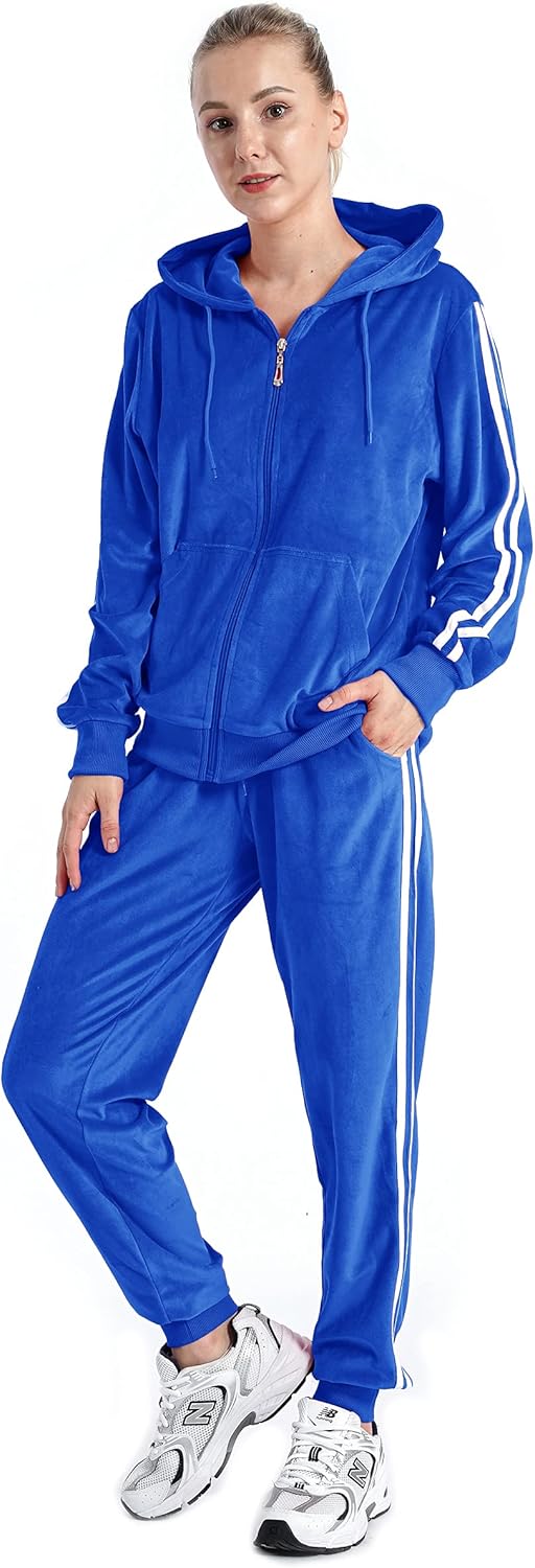 Yasumond Velour Tracksuit for Women - Soft Jogging Set