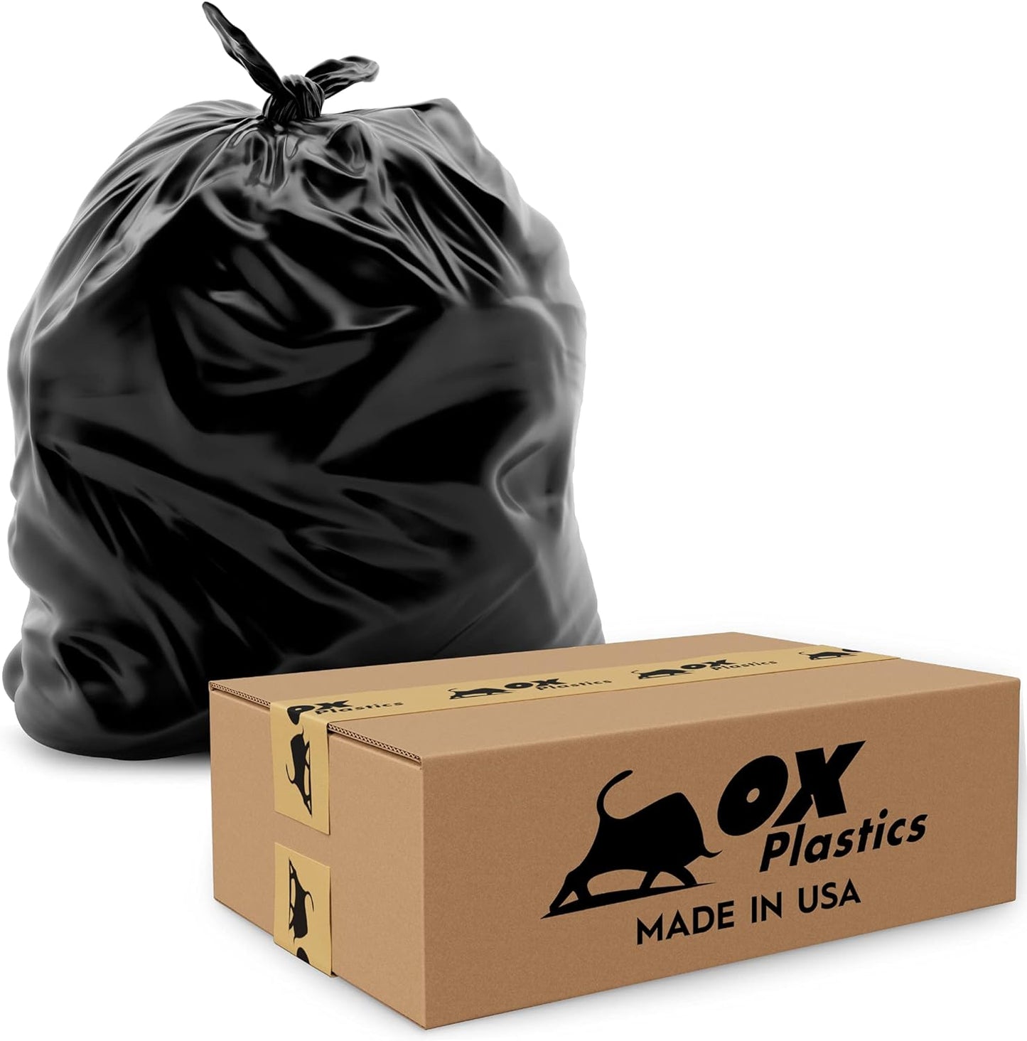 60 Gallon Trash Can Liners - Extra Heavy Duty & Leak-Proof