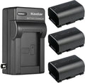 Kastar 3-Pack Battery and AC Wall Charger Replacement for JVC GZ-MS230