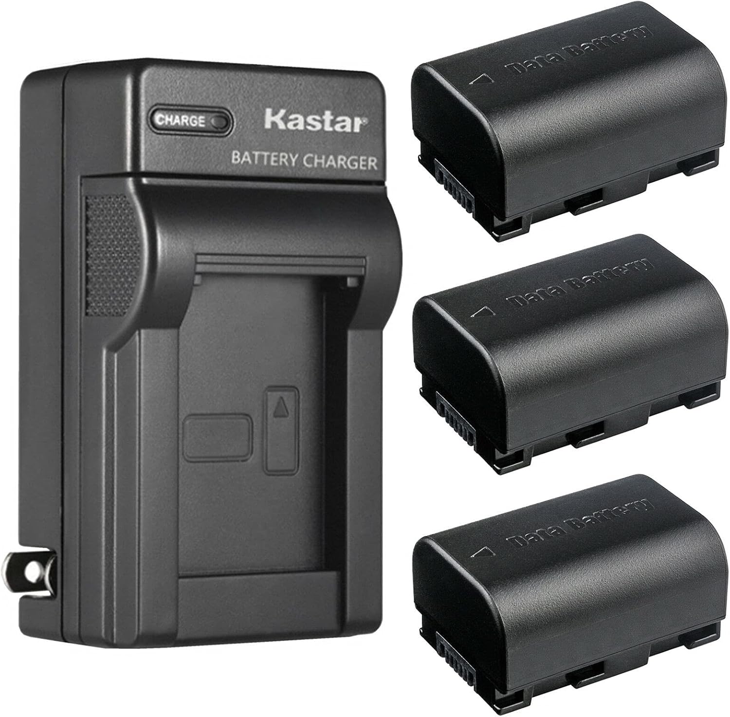 Kastar 3-Pack Battery and AC Wall Charger for JVC Cameras