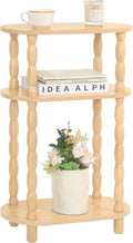 MaxSmeo Narrow End Table - 3-Tier Skinny Side Table for Small Space