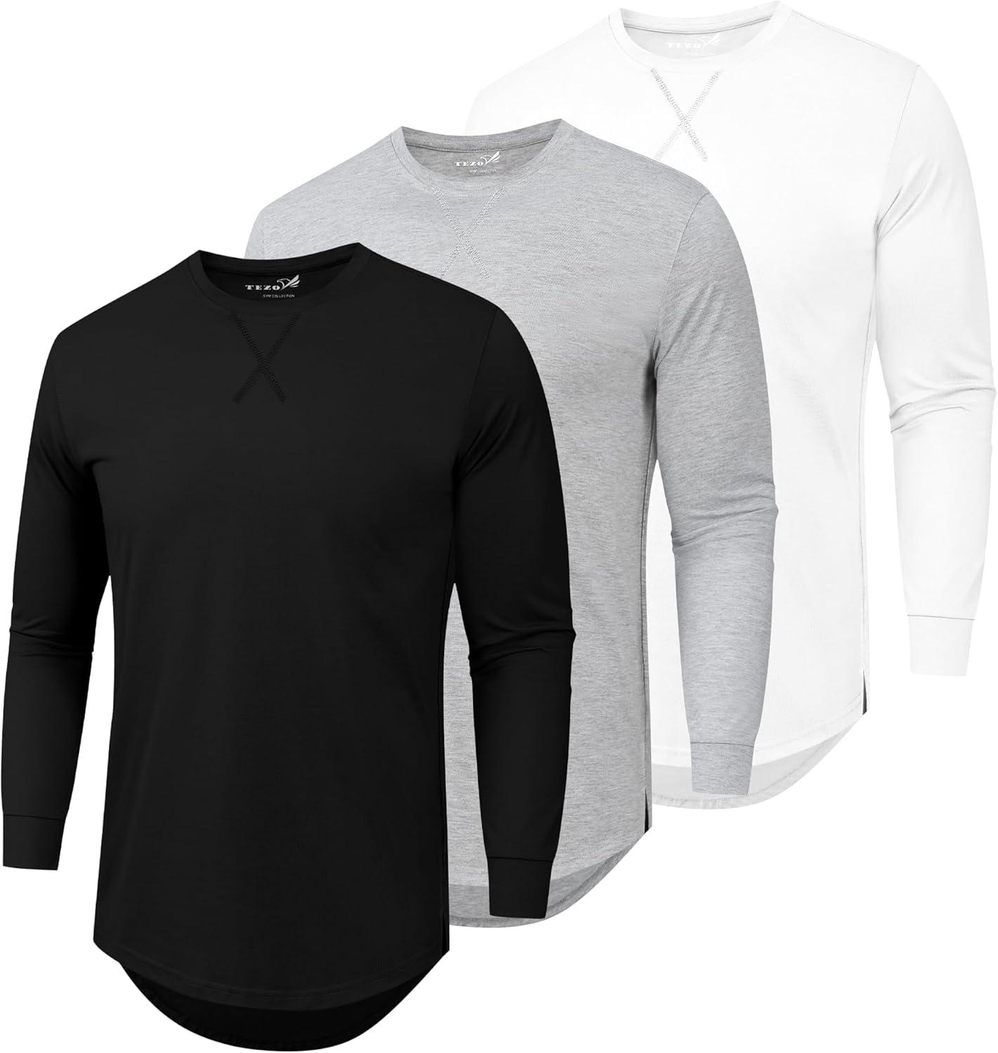 Mens 3 Pack Plain Cotton Shirts for Casual Everyday Style