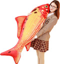 Giant Simulation Fish Plush Toy Pillow 31.5 in - Soft Decorative
