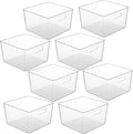 Extra Large Clear Plastic Storage Bins 11x11 Cube Organizer