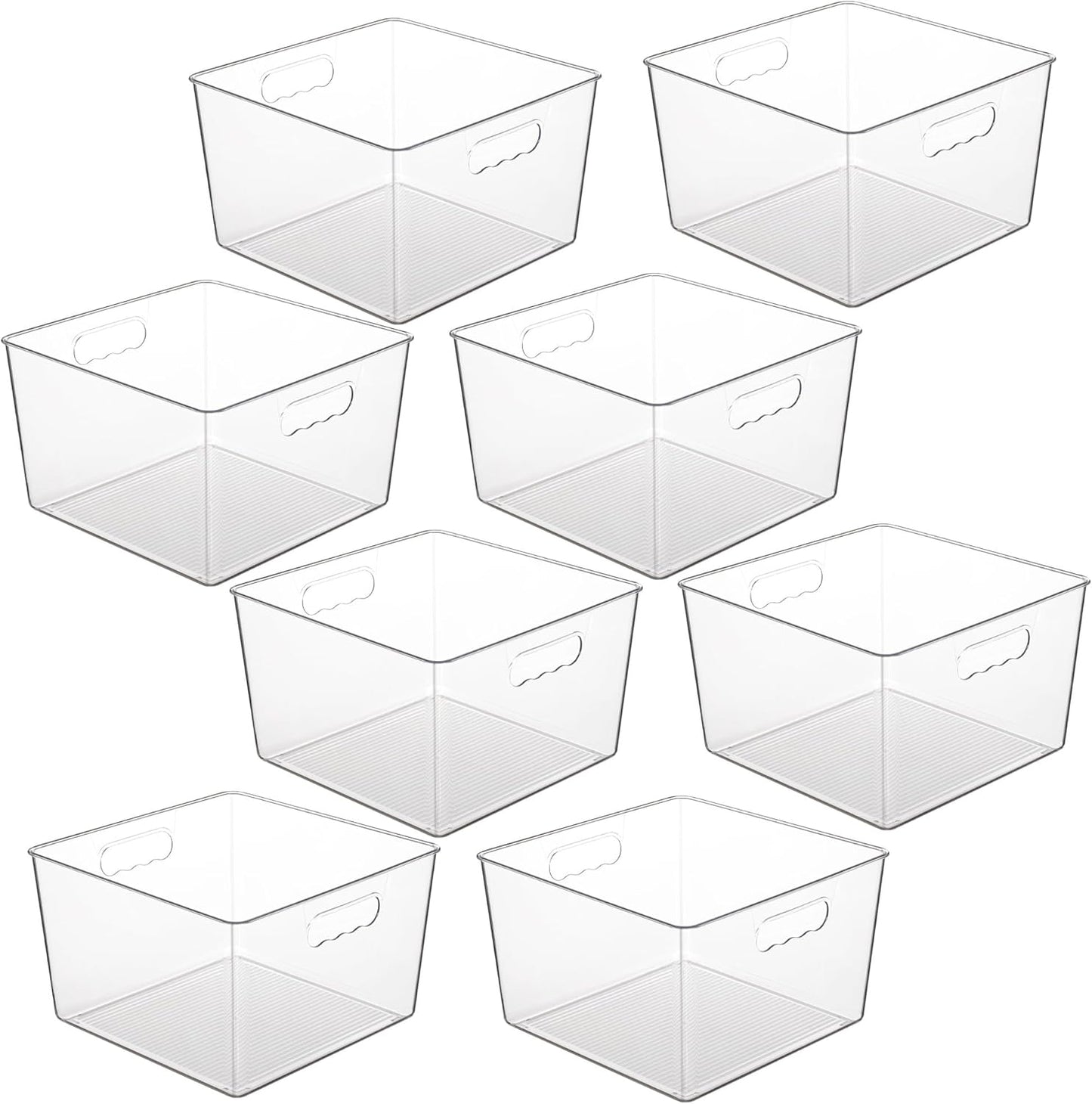 Vtopmart Extra Large Clear Plastic Storage Bins for Organization