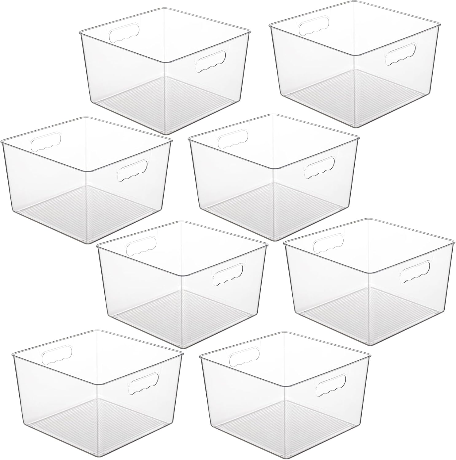 Vtopmart Extra Large Clear Plastic Storage Bins for Organization