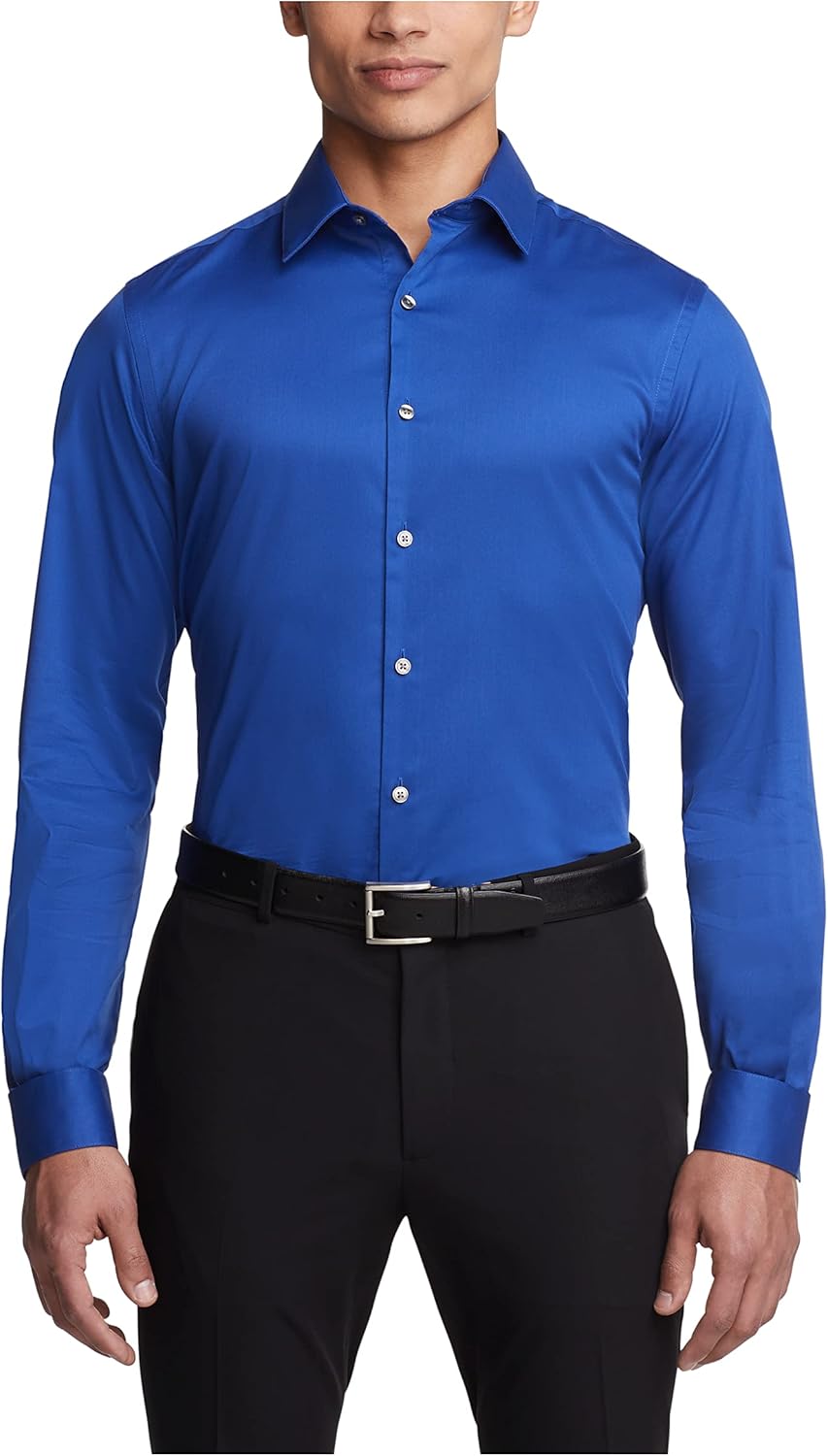 Van Heusen Men's Slim Fit Dress Shirt with Flex Collar Stretch
