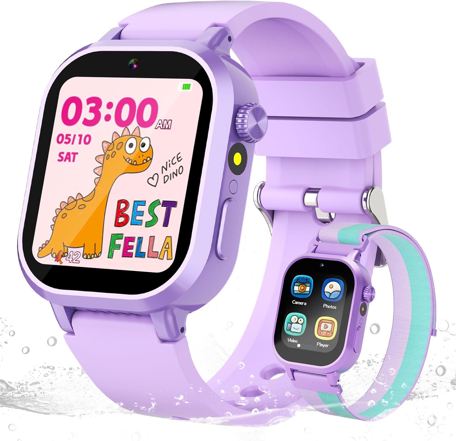 Kids Waterproof Smart Watch with Games and Music for Ages 3-12