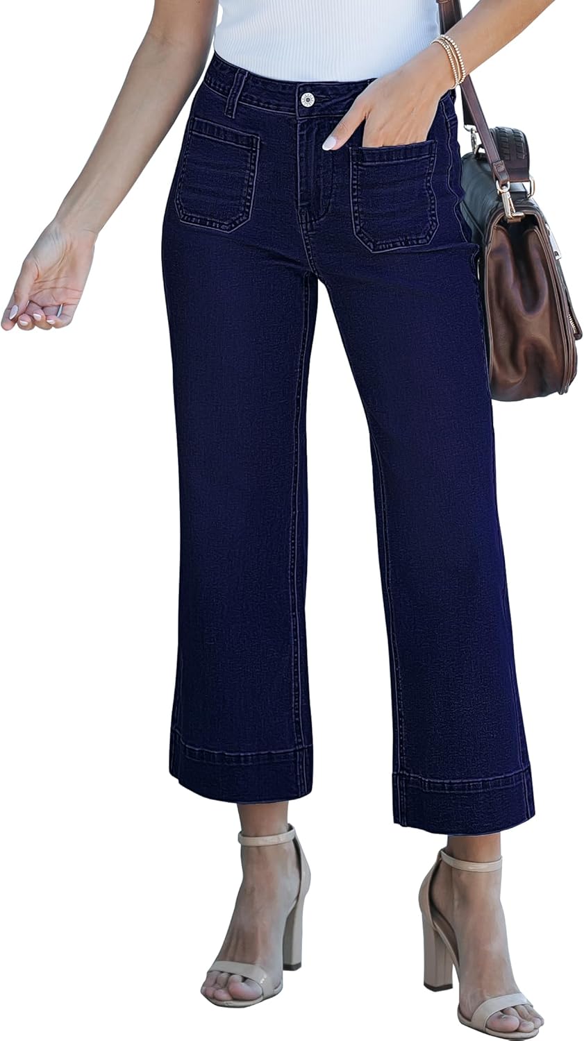 luvamia Wide Leg Jeans for Women - Trendy High Waisted Flare