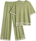 Ekouaer Lounge Set for Women 2 Piece Travel Outfit - Soft