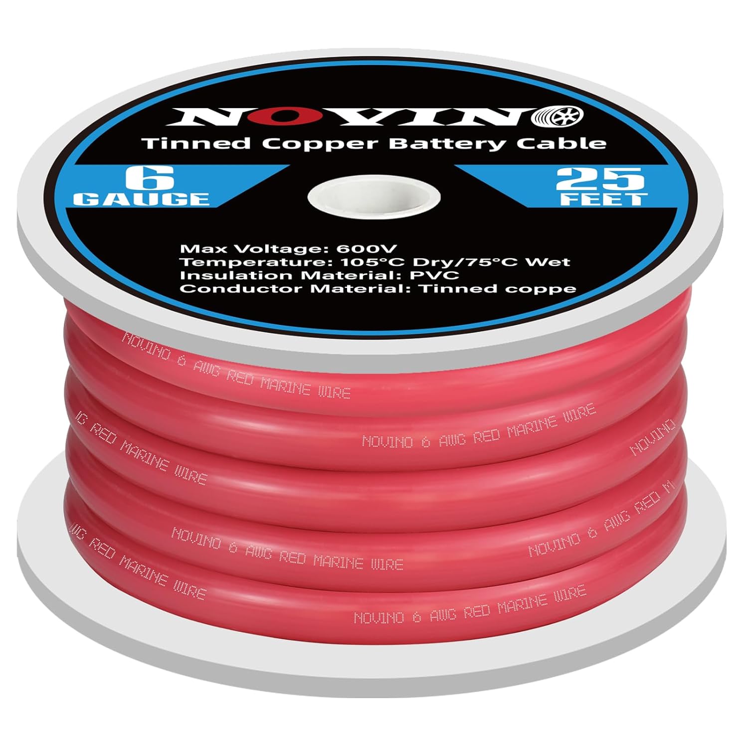 6 Gauge Marine Grade Battery Cables for Boats and RVs