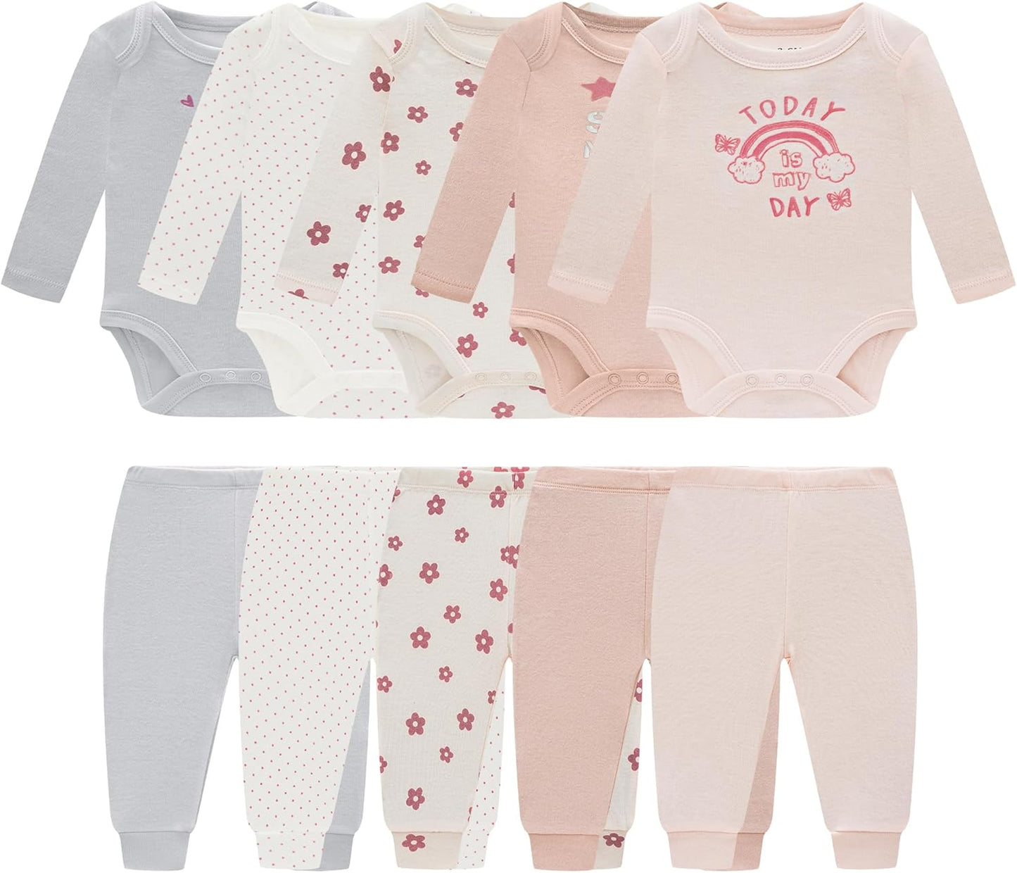 Baby Newborn Layette 10-Piece Clothing Set for Boys and Girls