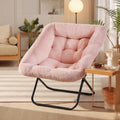 Comfy Chair for Adults Faux Fur Folding Lounge - Large Cozy Seat