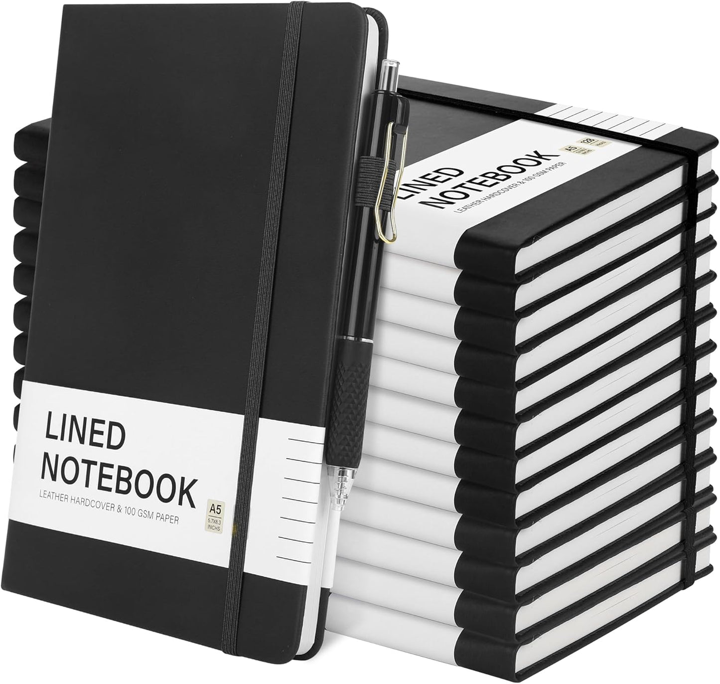 Aodaer 12 Set Lined Notebook Journals with Pens for School