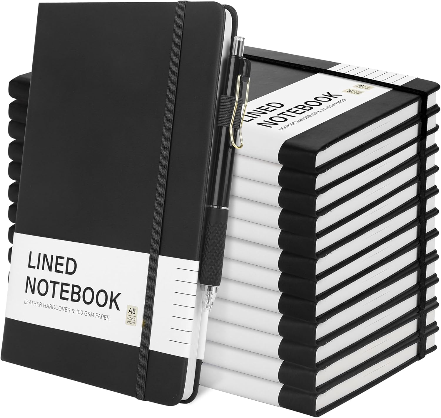 Aodaer 12 Set Lined Notebook Journals with Pens for School