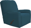 Recliner Stretch Sofa Slipcover 4-Piece - Deep Teal Protective Fit