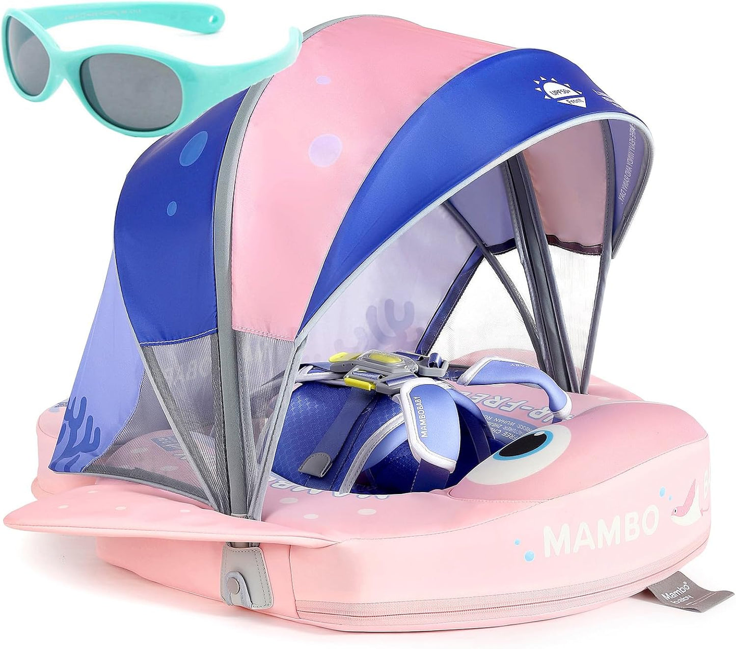 Mambobaby Float with Canopy for Safe Infant Swimming Fun