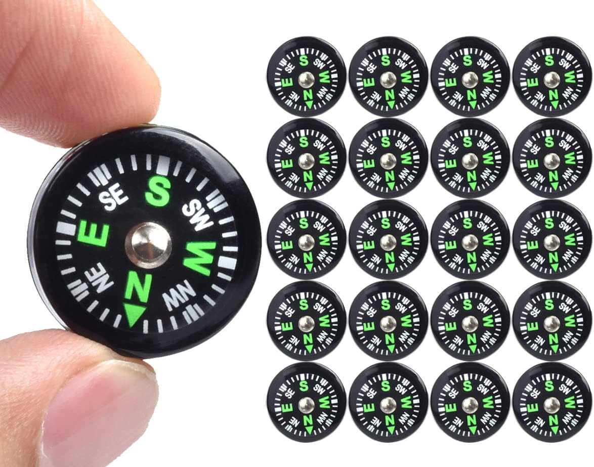 20-Pack Mini Pocket Compass for Outdoor Adventures