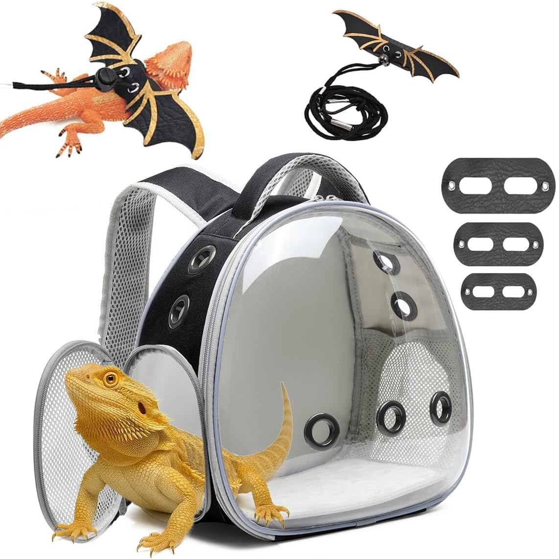 Bearded Dragon Lizard Backpack Carrier with Bubble Window