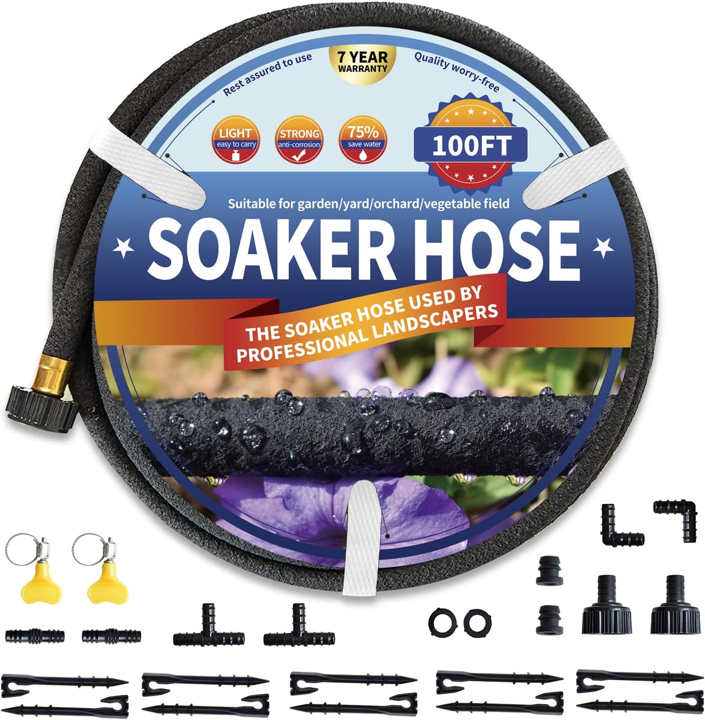 Soaker Hose 100 FT for Garden Beds - Efficient Watering Solution