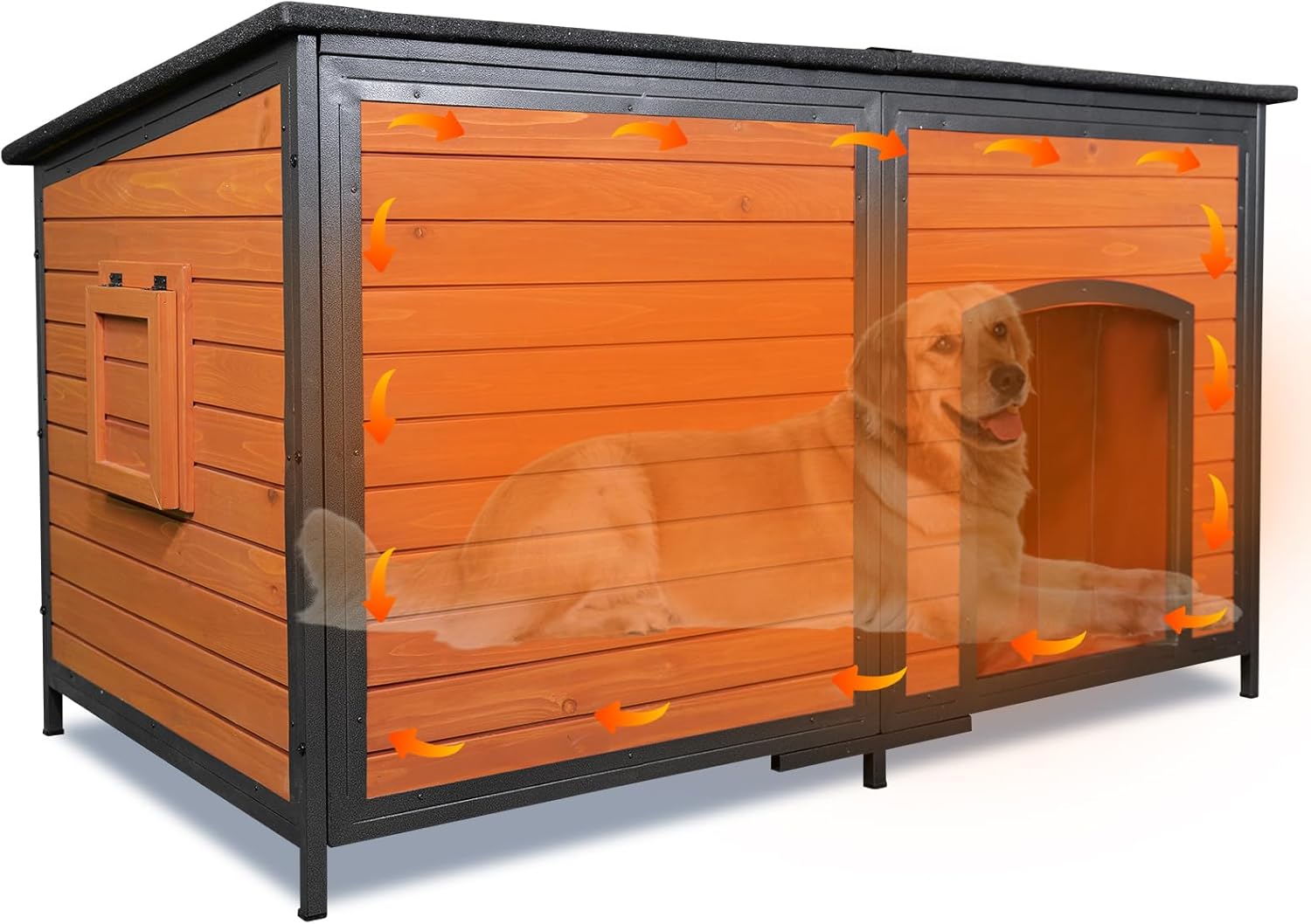 Extra Large Dog House Outdoor Weatherproof Insulated Shelter