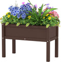 Small HDPE Raised Garden Bed - Dark Brown Elevated Planter