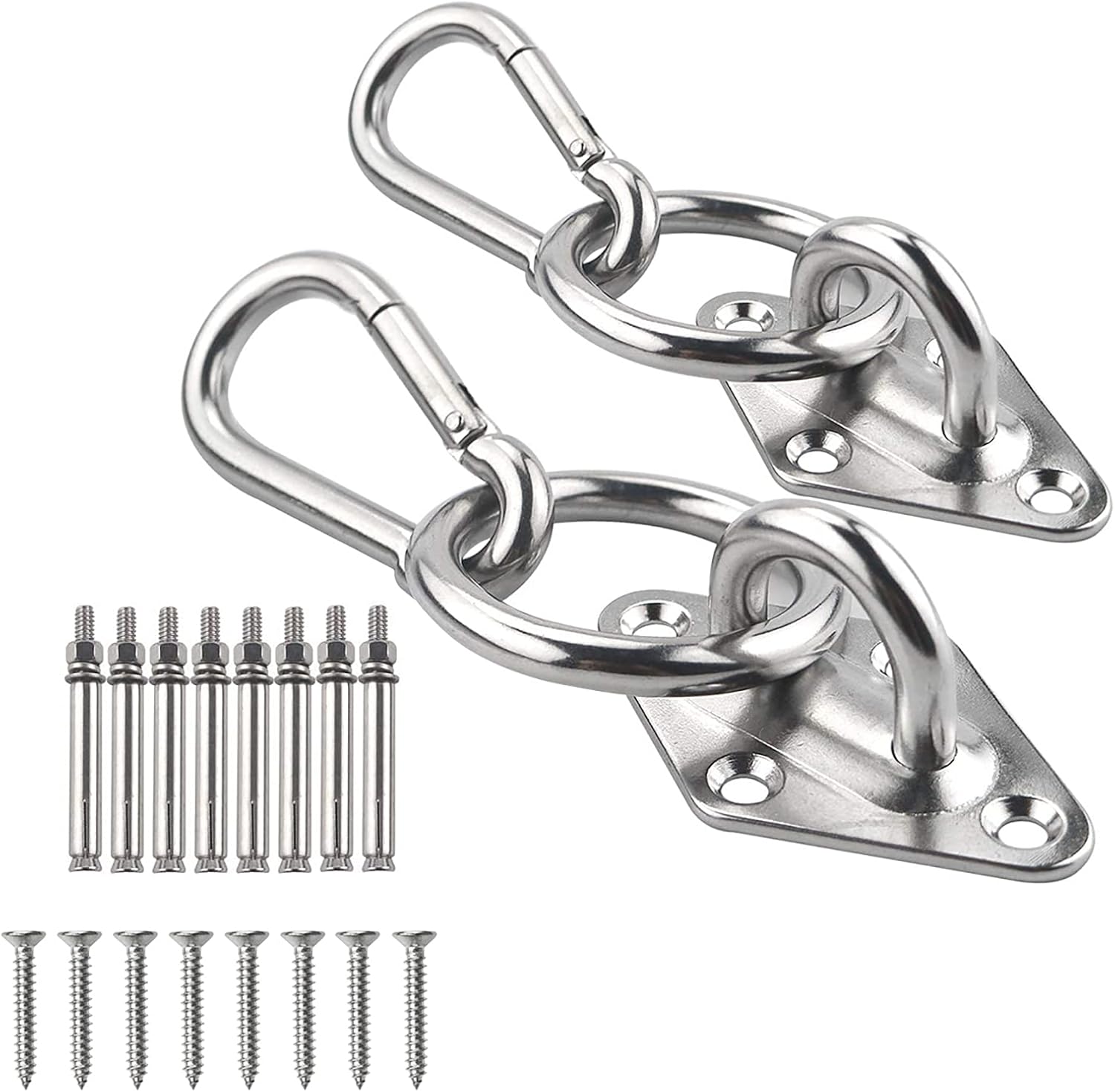 1100lb Capacity Stainless Hammock Hook Kit