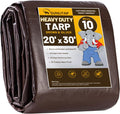 10 Mil Heavy Duty Waterproof Tarp 20x30 ft - Thick, Reinforced Cover